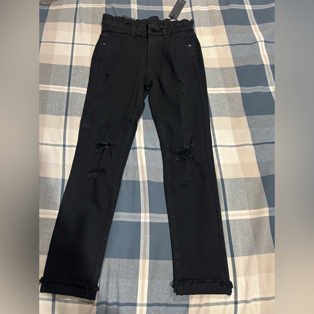 Size 5, black label paper bag waist